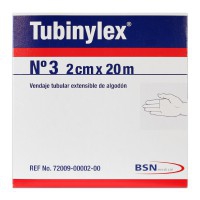 Tubinylex Nº 3 Dedos Grossos: Venda tubular extensible de algodão 100% (2 cm x 20 metros)